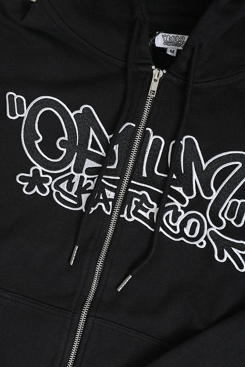 Op1um Hoodie Zip up Tag