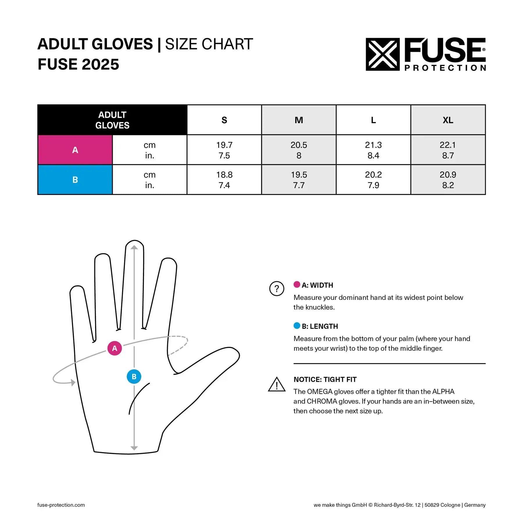 Fuse BMX Gloves Omega